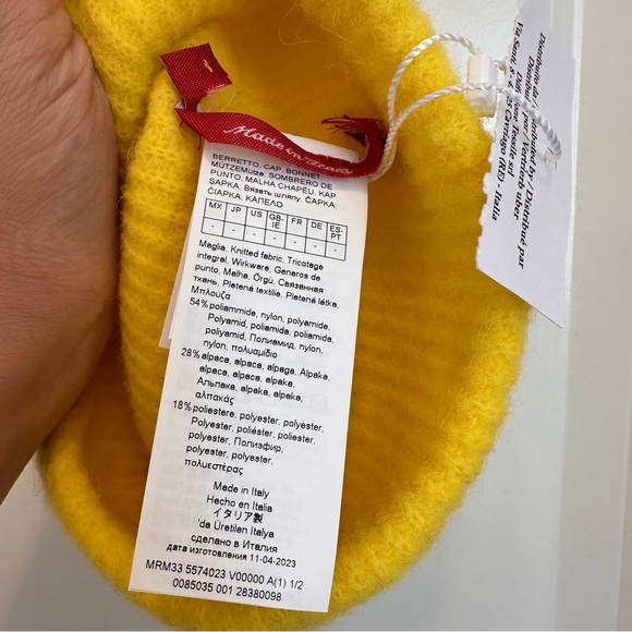 MadeInItaly Marina Rinaldi by Max Mara Label-cut Alpaca Blend Beanie OS Spring - Picture 8 of 10